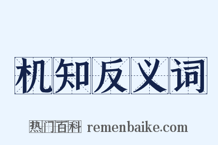 机知反义词是什么意思的图片